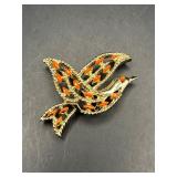 Vintage GERRY'S Dove Brooch Bird Pendant