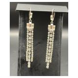 baguette chandelier design with rhinestone fringe