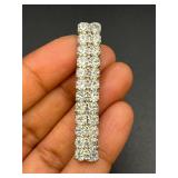 Rhinestone bar brooch pin