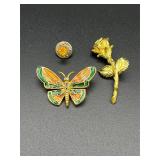 Brooches, pin.