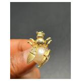 Vintage Winged Bug Insect Brooch Pin