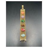 Sarah Coventry Mesh Bracelet Oval Cabochons