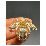 Vintage bee brooch pin