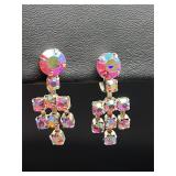 vintage Aurora Borealis (AB) rhinestone dangle