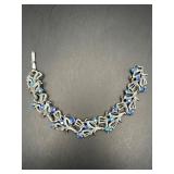 Vintage blue and iridescent AB bracelet