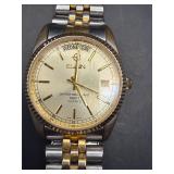 Elgin Day Date Quartz Vintage Watch