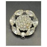 Vintage rhinestones brooch pendant pin