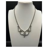 Vintage clear rhinestone choker necklace