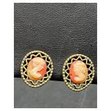 Vintage cameo earrings
