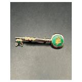 Vintage Cameo key brooch pin.
