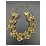 vintage Spanish Damascene link bracelet