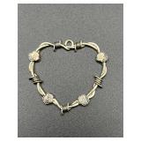 Silver tone Heart shape pennant