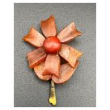Unique rare antique style flower brooch pin.