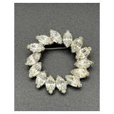 vintage wreath-brooch features marquise-cut