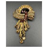Large rhinestones brooch pin.