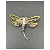 two-tone dragonfly brooch Pin