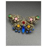 Beautiful colorful rhinestones brooch pin.