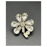 rhinestone clover or shamrock brooch Pin