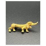 vintage gold-tone dachshund brooch
