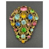 vintage dress clip features a multicolor