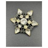 Vintage rhinestone brooch pin