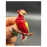 Vintage Parrot Brooch Pin