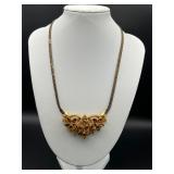 vintage floral pendant necklace