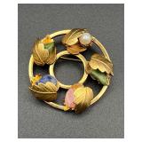 vintage Sarah Coventry 'Flower Circle' brooch pin