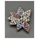 Rhinestone brooch pin
