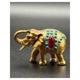 Vintage decorative elephant brooch pin.