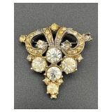 Vintage rhinestones brooch pin