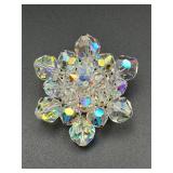 Vintage AB Crystal Aurora Borealis Brooch Pin