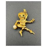 gold-tone vintage Marcel Boucher figural brooch