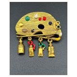 Danecraft brooch artist palette
