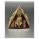 vintage Egyptian Revival etched  paperweight