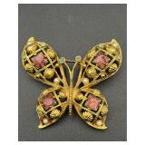 Vintage Avon buttterfly brooch pin.