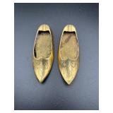 Set of Vintage Brass Shoe Ashtrays