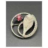 Vintage silver tone brooch pin