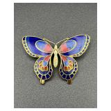 Colorful butterfly brooch pin.