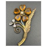 Vintage marked 1/20 10k brooch pin.
