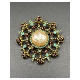 Vintage marked JEANNE brooch pim.