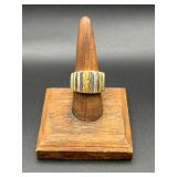 Marked 18KT GE Ring.