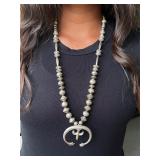 Vintage Silver Naja Pendant Necklace Acid Tested