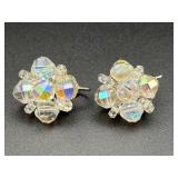 Vintage Laguna Crystal Cluster Clip-on Earrings