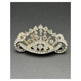 Vintage clear rhinestones brooch pin.