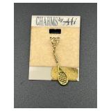 Charms by Ali gold tone tennis racket pendant