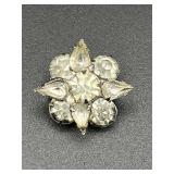 Small vintage rhinestone brooch pin.