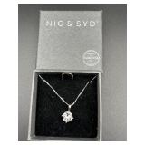 NIC & SYD Boxed Round Solitaire Pendant- untested