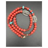 Vintage Beaded Statement Necklace