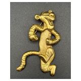 vintage gold-tone Disney Tigger articulated brooch